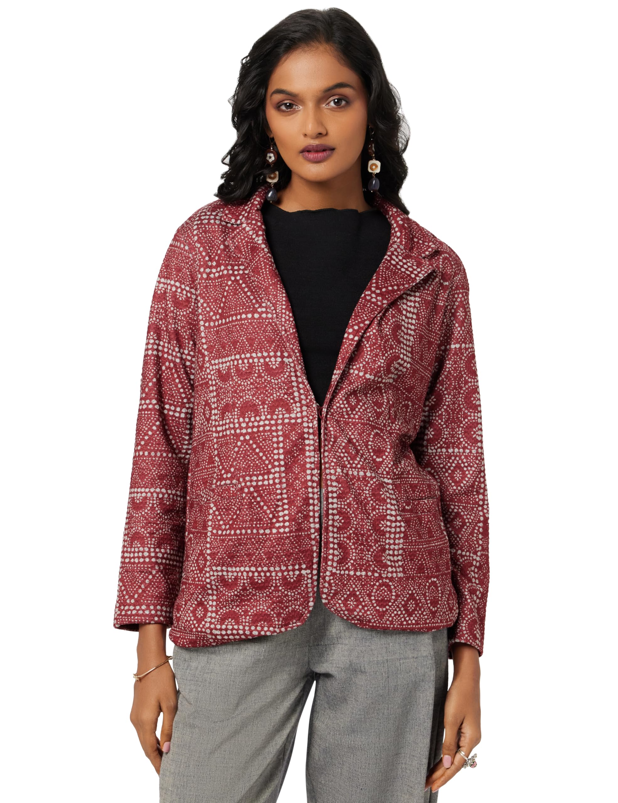biba Women Polyester Straight Jacket-picture-20