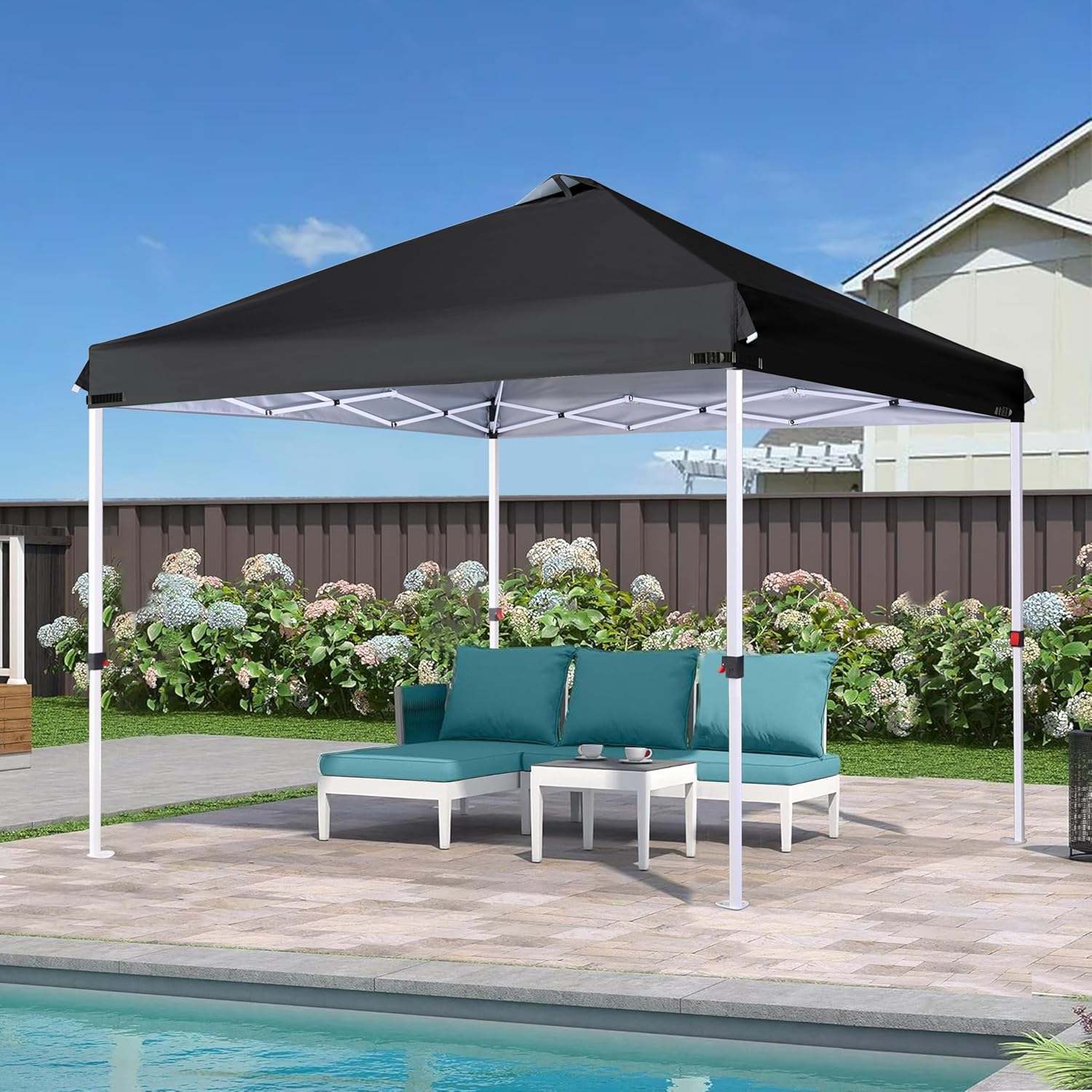 Black Canopy Cover Upgrade Buckle with Air Vent for 12x12 Canopy Frame, Canopy Cover ONLY