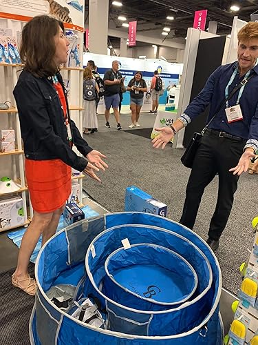 Miniatura 3 de L'chic Piscina plegable portátil para mascotas, piscina plegable, piscina infantil para mascotas medianas, higiénica, cómoda, grifo de drenaje de