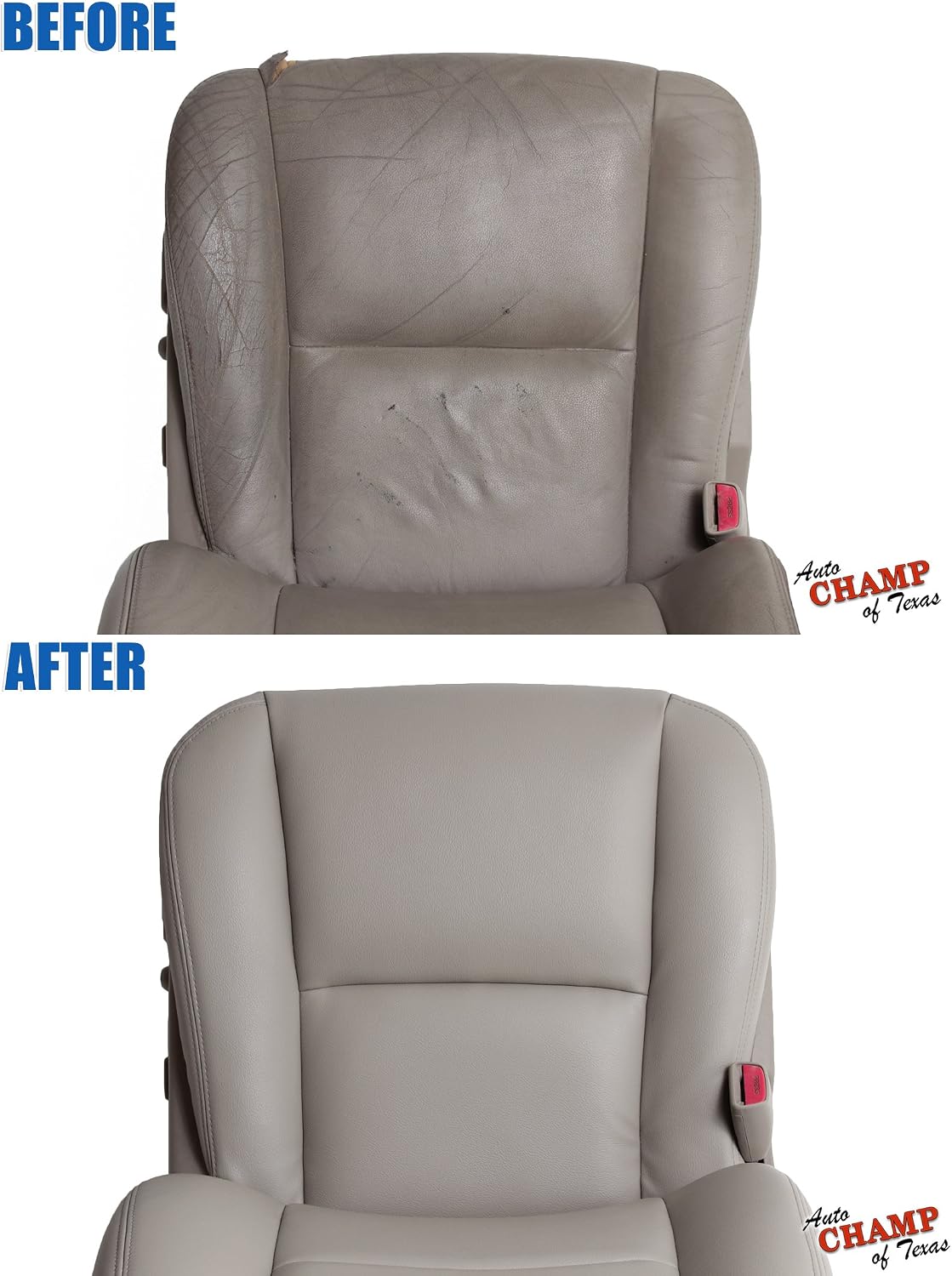 Compatible with 2005-2006 Toyota Tundra Double Cab - Driver Side Bottom Leather Seat Cover, Fawn Tan