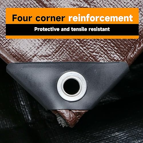 Miniatura 2 de Lona de polietileno resistente al agua duradera con ojales y bordes reforzados, cubierta de lona resistente a los rayos UV para vehículocubierta de