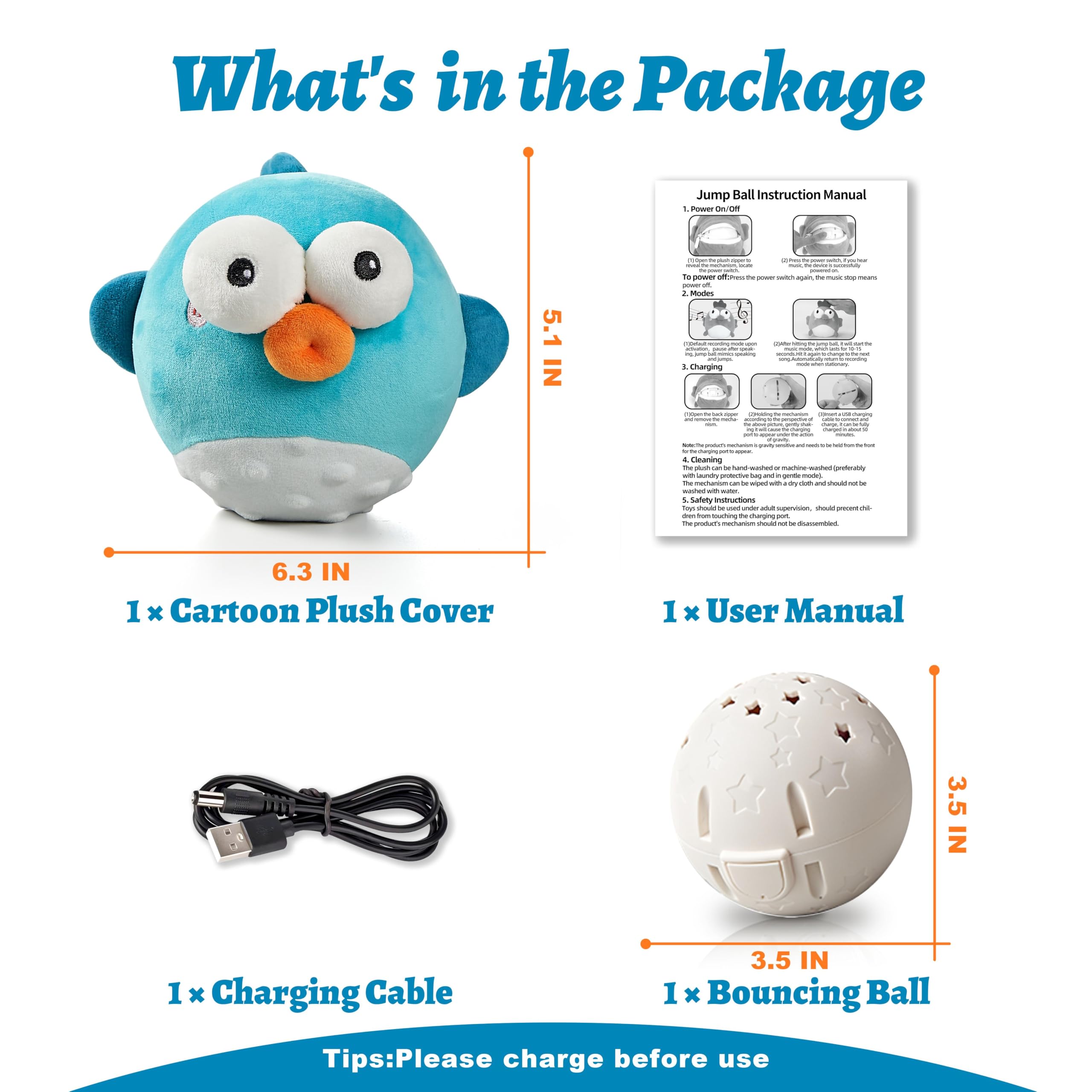 Juguete para perros, juguetes interactivos para perros, juguetes chirriantes para perros con bola interactiva para perros, juguetes masticables recargables para perros pequeños, medianos y grandes