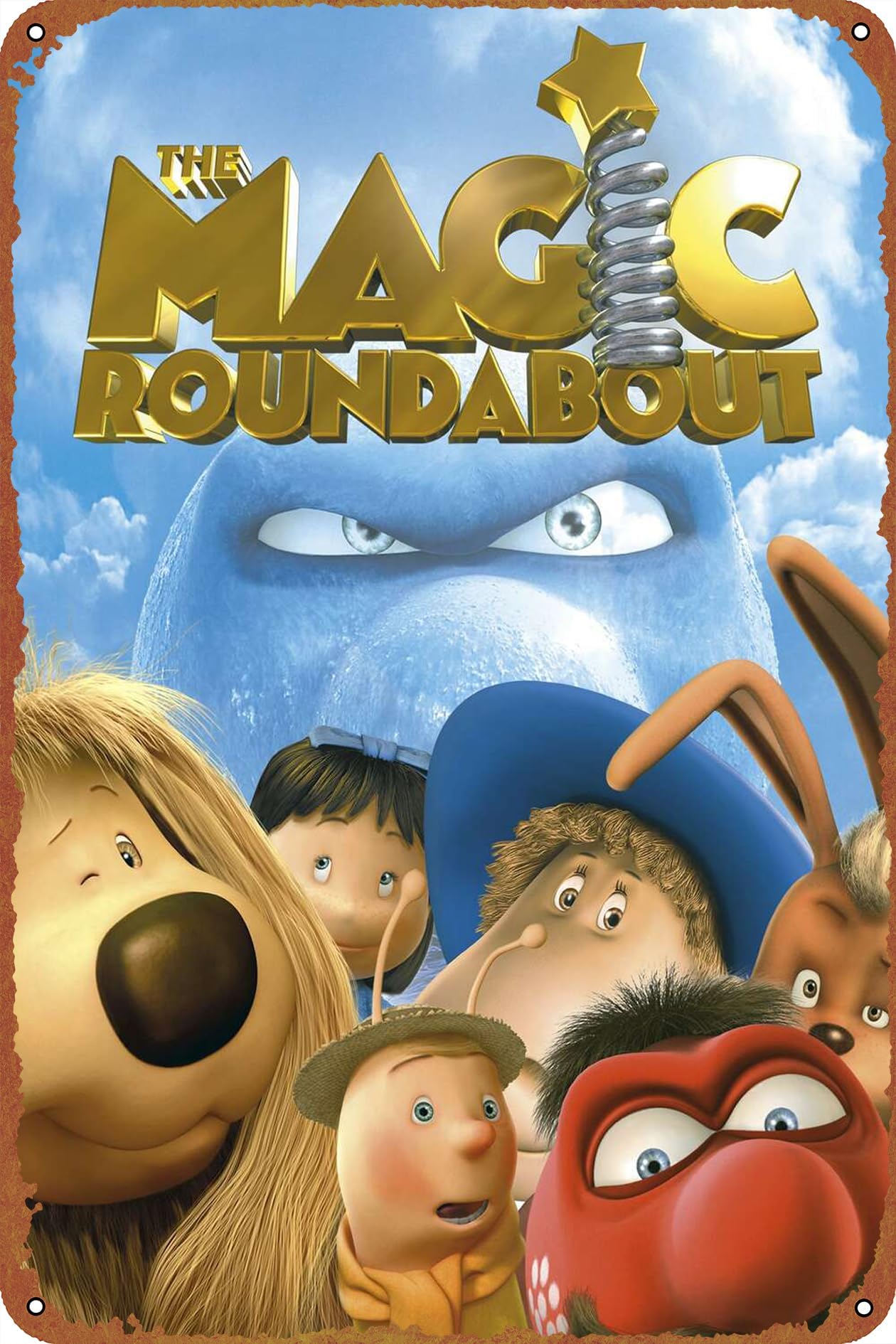 The Magic Roundabout Movie Poster Metal Sign Tin Metal Retro Wall Decor for Home,Street,Gate,Bars,Club