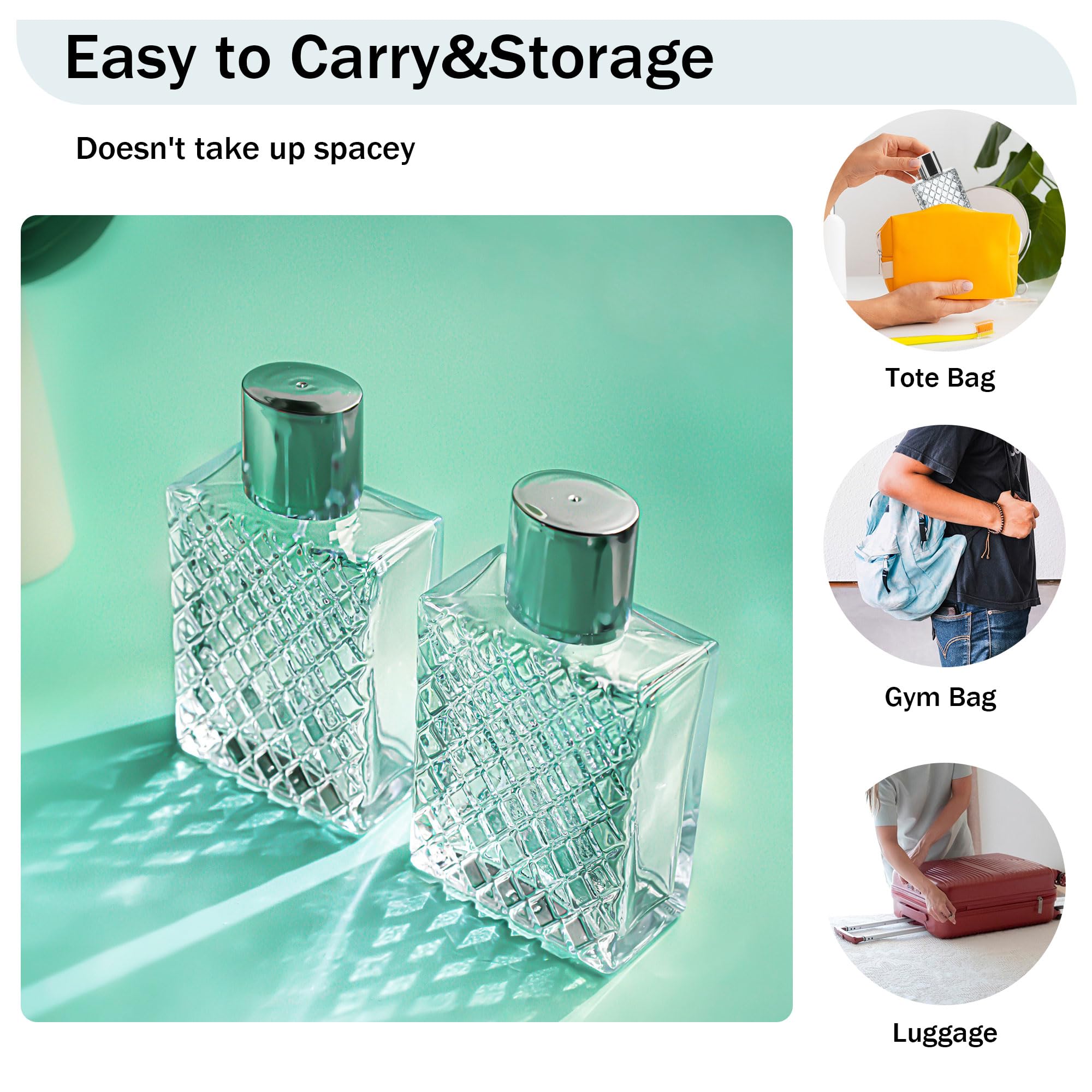 Amazon.com: YU FENG 2 Pack Refillable Glass Spray Perfume