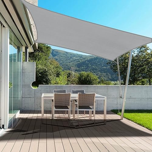 PureFit - Toldo triangular para exteriores, 8 x 8 x 8 pies, toldo de protección solar con bloqueo UV, toldo de sombra, cubierta de patio para patio