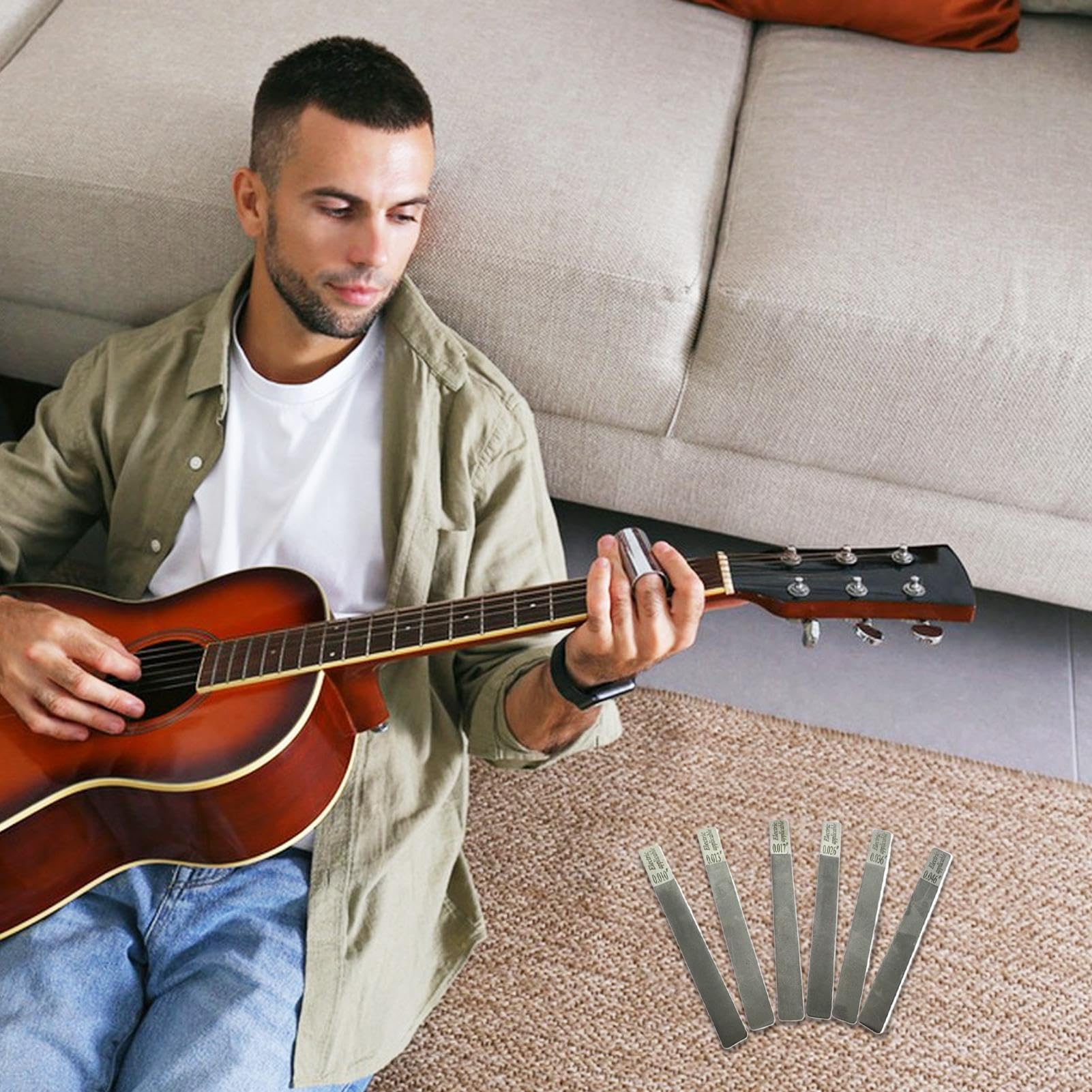 Limetta Per Tasti Chitarra 6 Pezzi Strumento Per Riparazione E Livellamento | Lima per Smussatura Tasti Per Studenti Di Musica, Musicisti, Riparazione, Strumenti A Basso, Laboratorio E Studio Dome