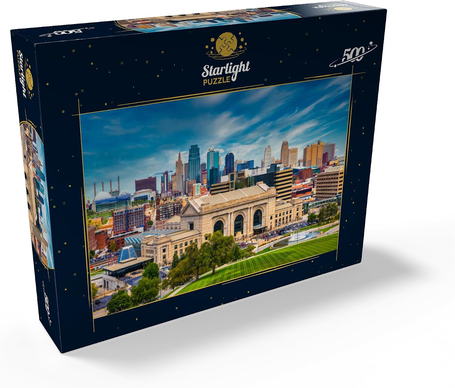 MyPuzzle Skyline of Kansas City, Missouri, USA - Premium 500 Piece Jigsaw Puzzle for Adults