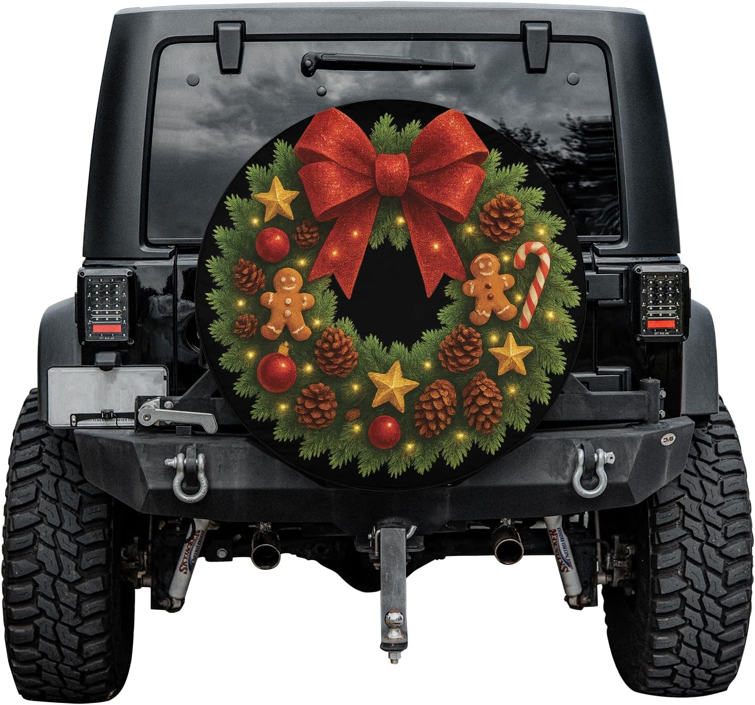 ThuhaTree Store Christmas Lovers Spare Tire Cover with/Without Backup Camera Hole – Christmas Lovers Spare Tire Cover (Style 1)