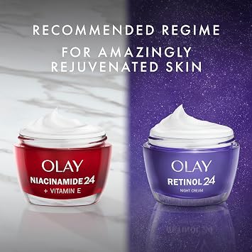 Olay Niacinamide 24 + Vitamin E Moisturiser, Day Cream with 99 Percent Pure Niacinamide and Vitamin E 50ml