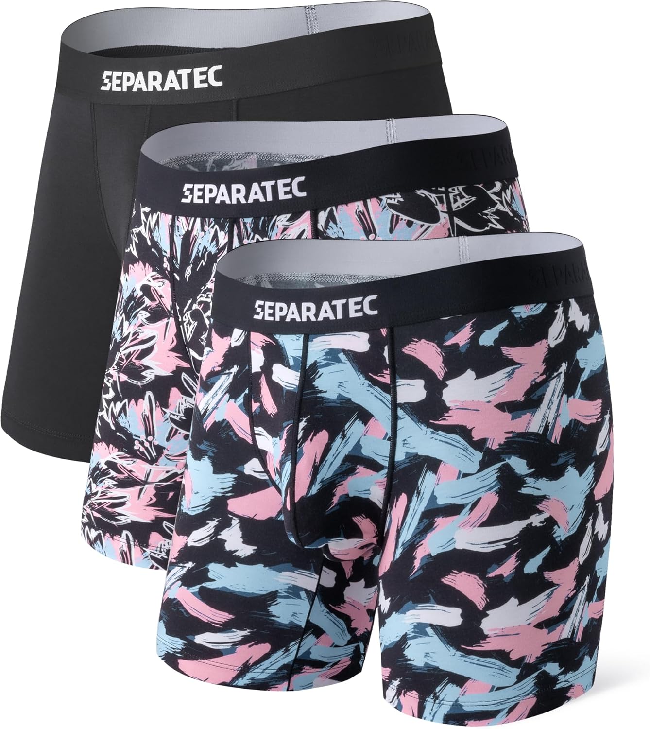 Separatec Christmas Underwear For Men Dual Pouch Boxer Briefs Comfy Soft & Moisture Wicking Rayon From Bamboo Underwear men