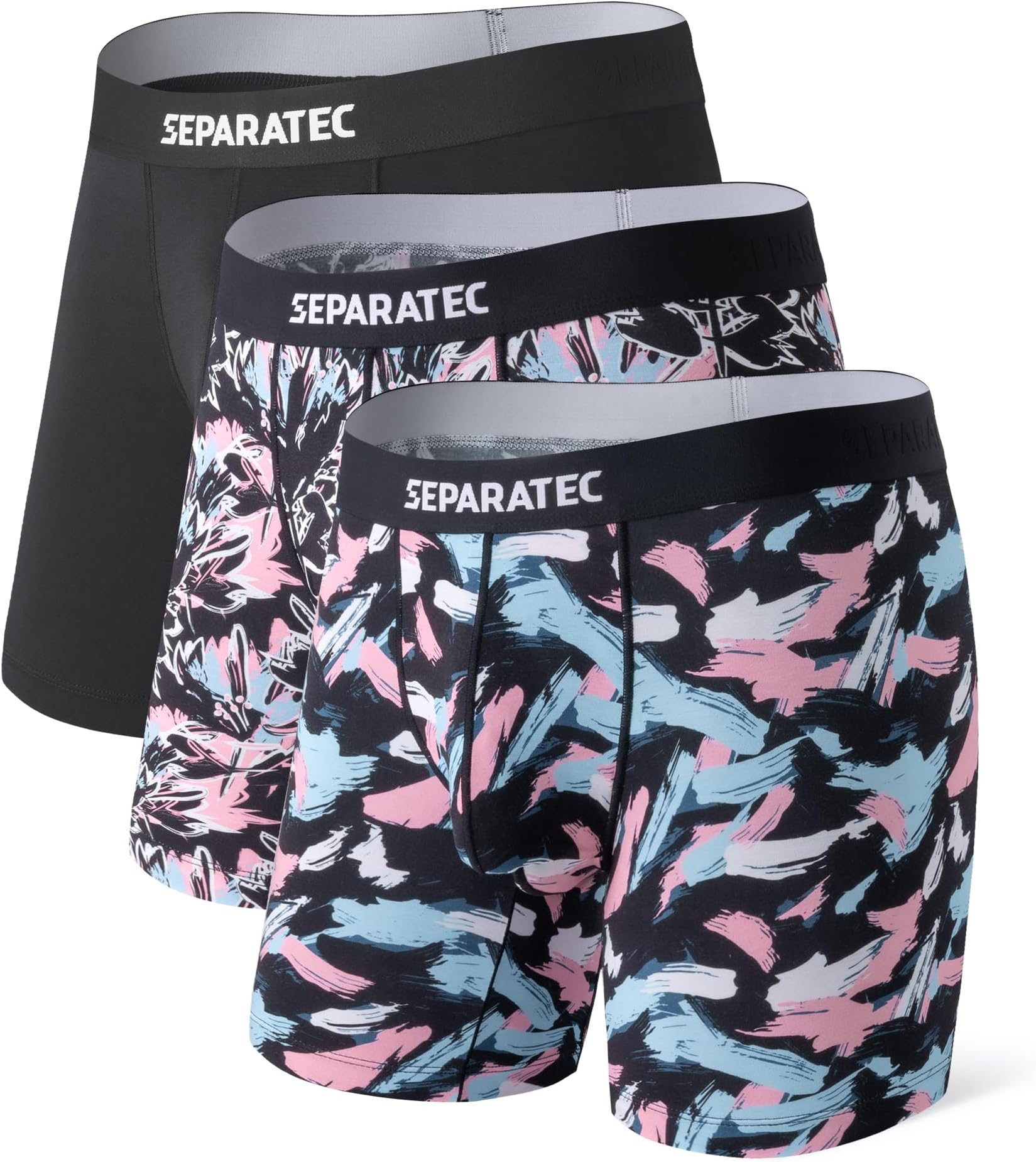 Separatec Mens Underwear Novelty Boxer Briefs Breathable Rayon Made from Bamboo Underwear Men