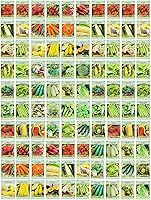 Valley Greene 100 Assorted Heirloom Non-GMO Vegetable Seeds - 30+ Varieties, High Germination, Individually Packed