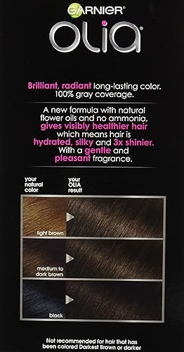 Vista 79 de Garnier Olia - Tinte para el cabello libre de amoníaco [4.0], marrón oscuro, 1 unidad (paquete de 4)