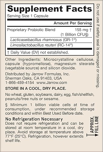 Miniatura 9 de Jarrow Formulas Fem-dophilus Mil Millones de Organismos por cápsula apoya la salud vaginal y del tracto urinario 30 cápsulas FEMS individual 1 1