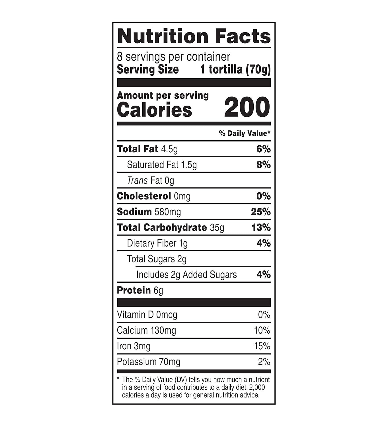 Mission Burrito Flour Tortillas, Large Size, 8 Count, Trans Fat Free