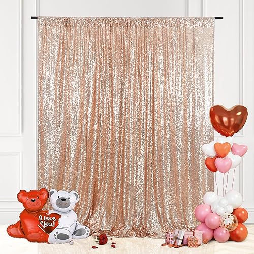 Miniatura 2 de Eternal Beauty Telón de fondo de lentejuelas de 10 x 10 pulgadas, cortina de fondo para fotos con purpurina para decoración de bodas, cumpleaños,