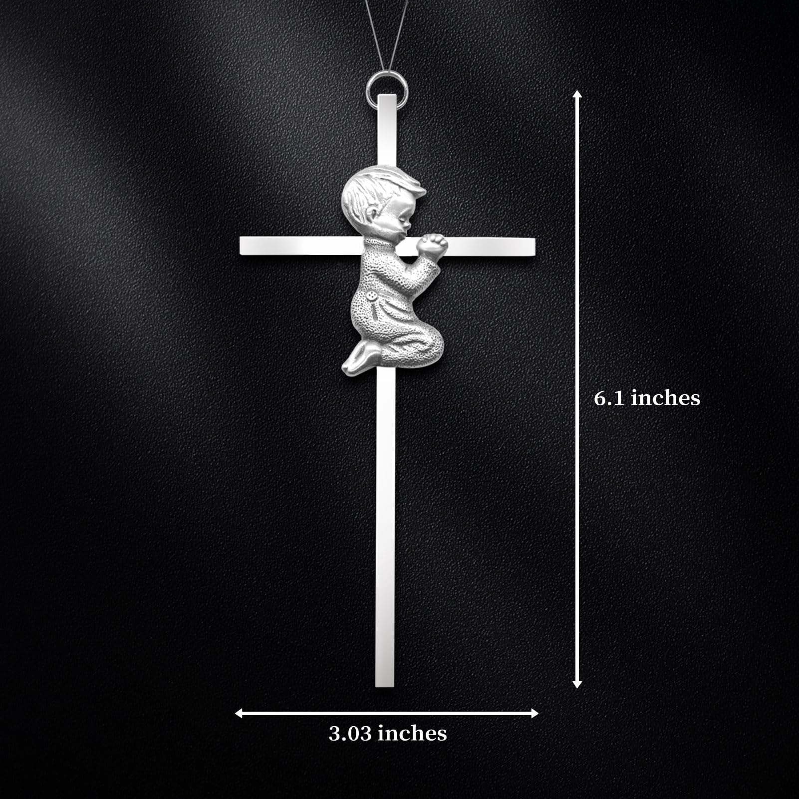 Anwlki Baby Wall Cross Decor Boys Girls Kids Prayer Baptism Gifts for Christening, First Holy Communion, Baby Shower, Birthday (Boy, 1)