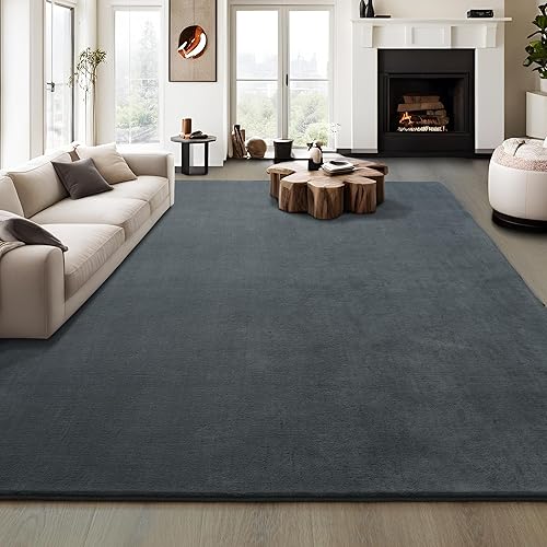 junovo Alfombras ultra suaves para dormitorio, alfombras peludas de 6 x 9 pies para sala de estar, alfombras modernas y esponjosas para dormitorio,