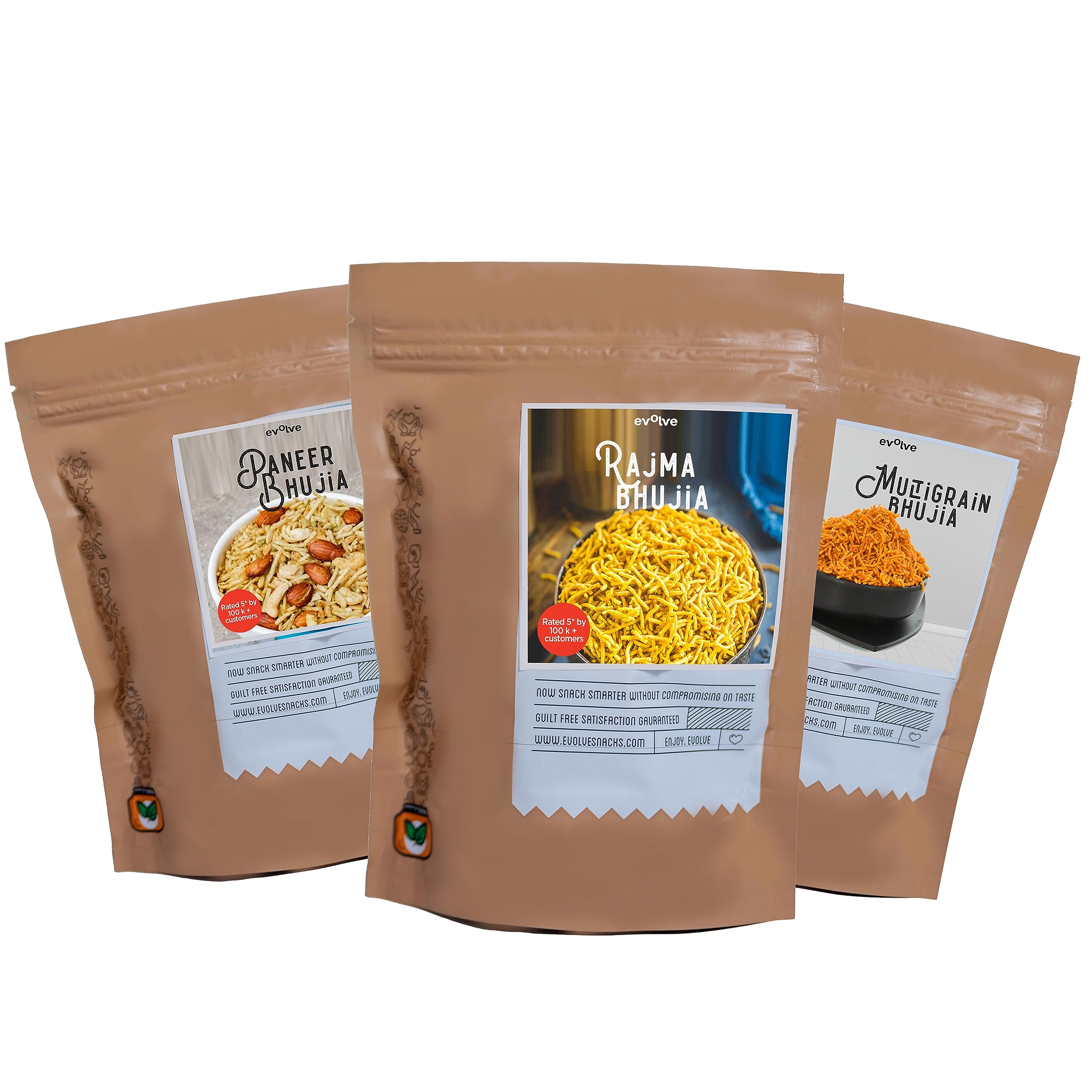 Evolve Namkeen Bhujia Combo - Multigrain, Rajma, Paneer | Gluten Free, High Protein, Rich in Fiber, Fresh, Vacuum Fried, Indian Snack - 100g Pack of 3 (B0CFYK52JV) Amazon Price History, Amazon Price Tracker