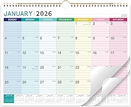 2026 Calendar - 2026 Wall Calendar, January 2026 - December 2026, 12 Monthly Calendar with Thick Paper, 15" x 11.5", Hanging Hook - Colorful Lump