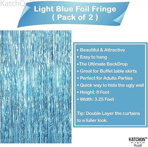 Vista 38 de KatchOn - Telón de fondo de flecos naranja extra grande de 6.4 x 8 pies, paquete de 2 Decoraciones de cumpleaños naranja Telón de fondo