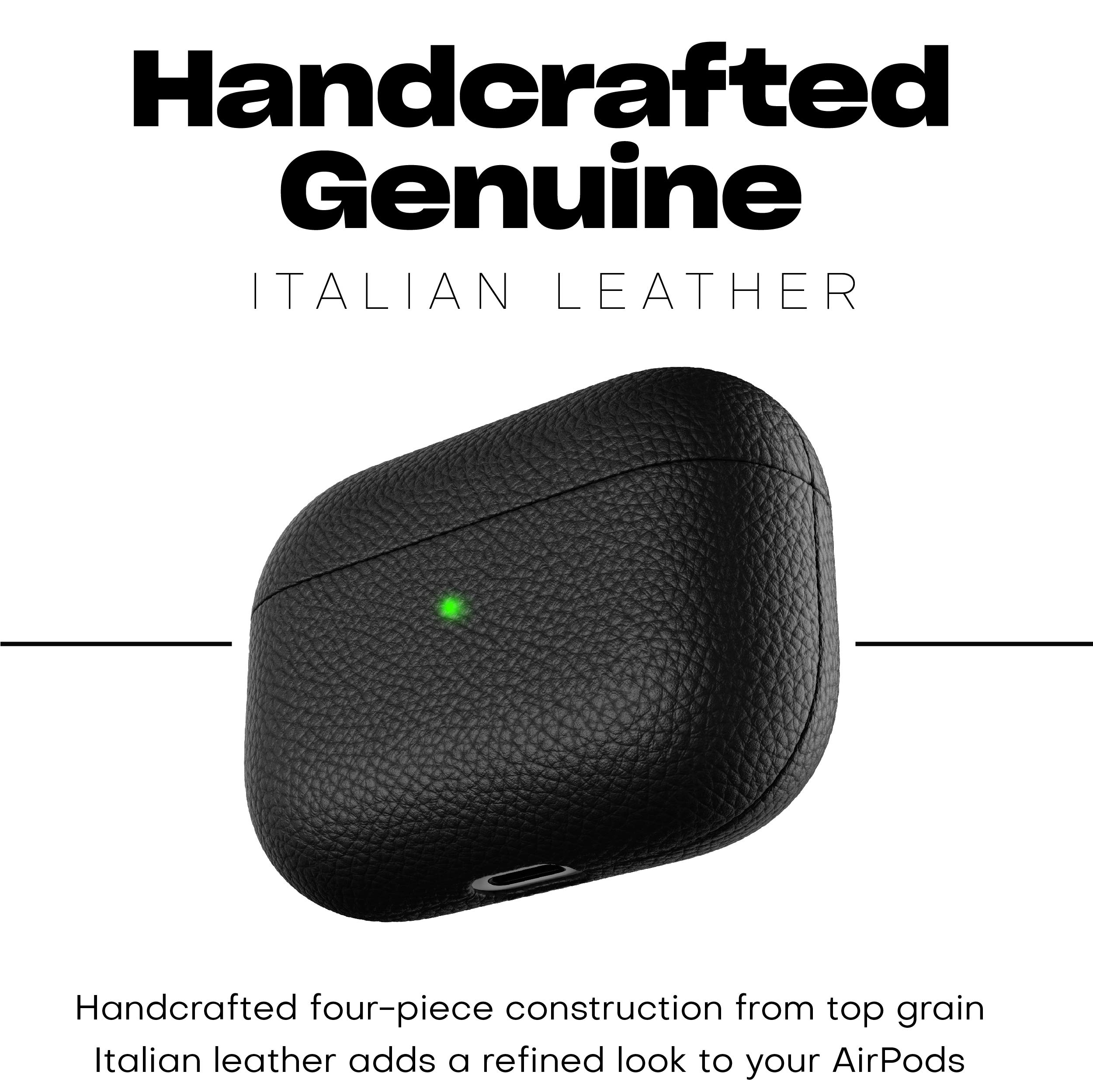 Cassa Artigianale in Pelle per Apple AirPods Pro - Verdi - Dettaglio