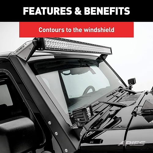 Miniatura 5 de ARIES 15911 Jeep Wrangler JK Soportes de luz de techo, LED se venden por separado