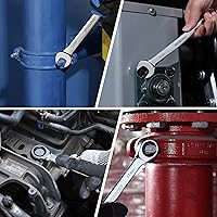 Vista 14 de WORKPRO Ratcheting Wrench Set, SAE, 7-piece Ratcheting Combination Wrench Set, 5/16'', 3/8'', 7/16'', 1/2'', 9/16'', 5/8'', 18/16'', 12-Point, CR-V