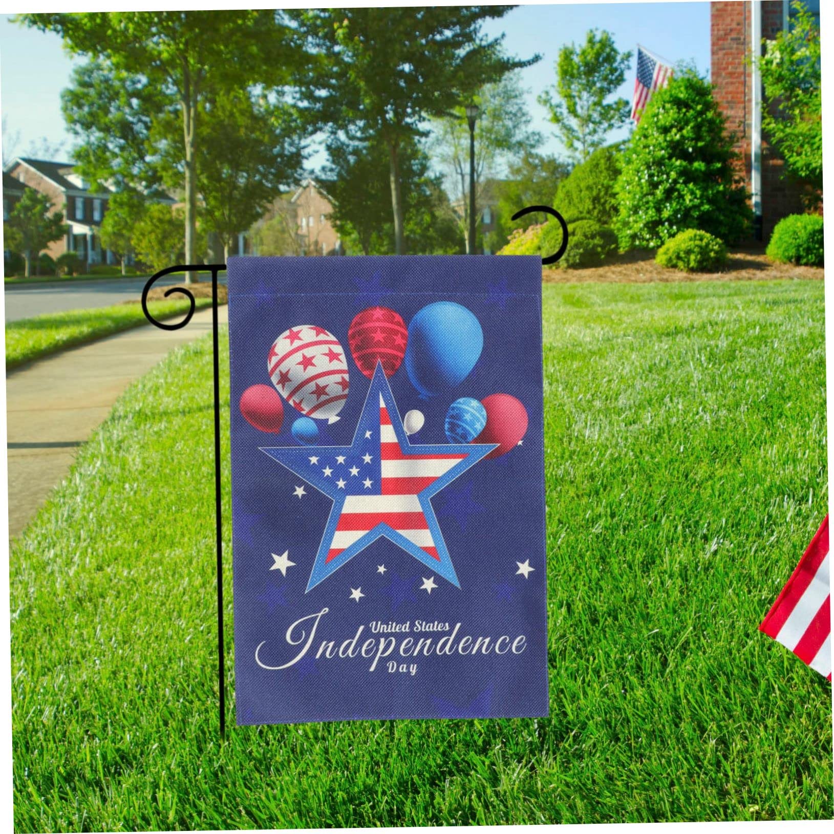 UPKOCH 3 Sätze Garten Dekorative Flagge 4. Gartenflagge Yard-zeichen-flagge Outdoor-gartenfahne Unabhängigkeitstag Gartenbanner Patriotische Gartenfahne Bunt Polyester 2 Stück * 3