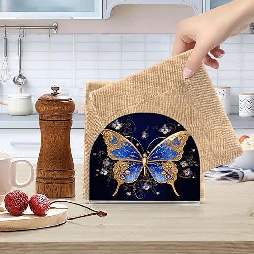 Miniatura 6 de Napkin Holder Elegant Butterfly Napkin Holders for Tables, Clear Acrylic Napkin Holders Cocktail Napkin Holder for Kitchen Restaurant Bar Home Decor
