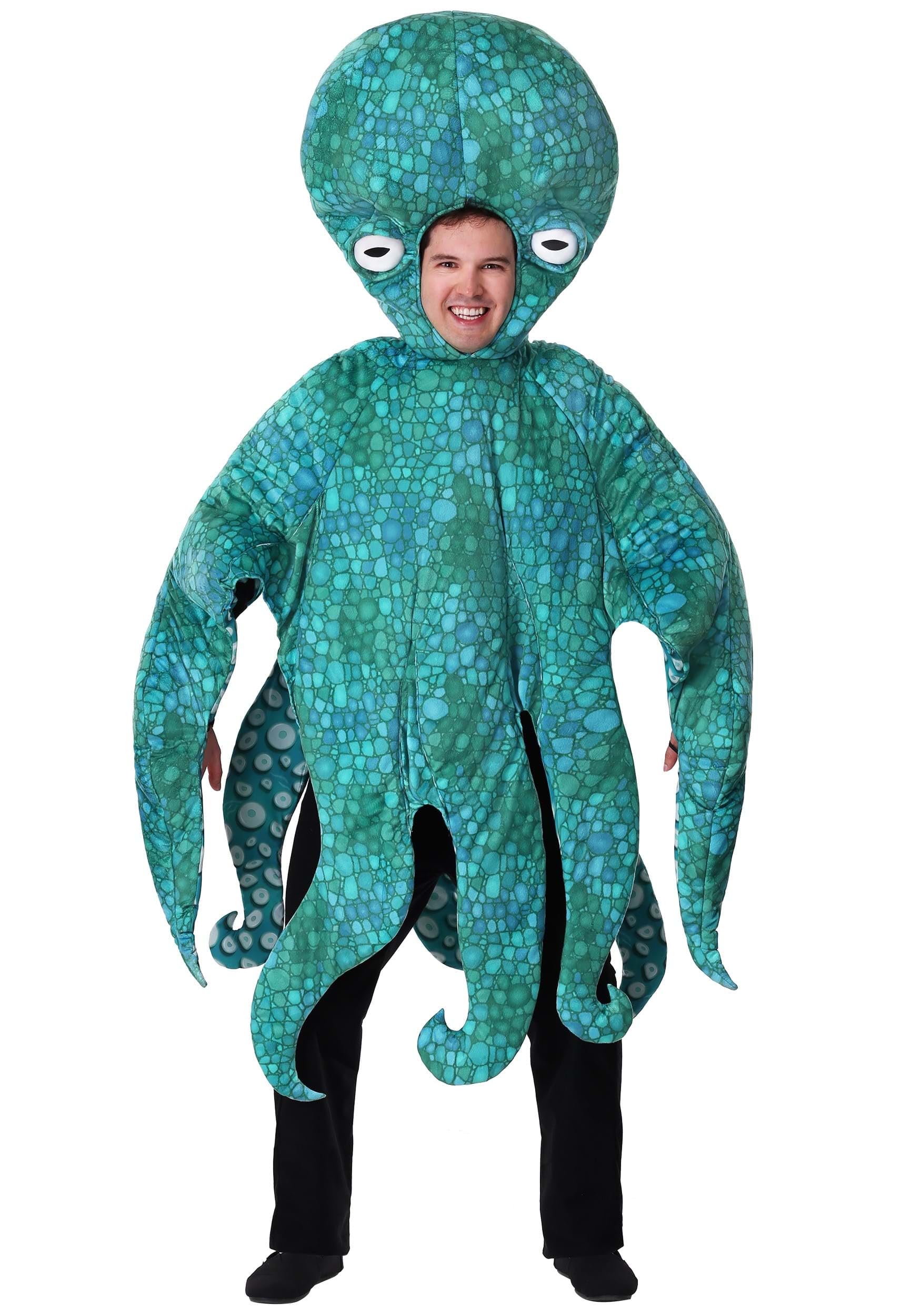 Adult Blue Octopus Fancy Dress Costume Medium