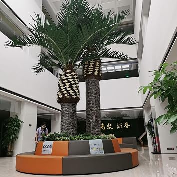 Simulation King Coconut Fiberglass Coconut Seaweed Tree Palm Tree Hotel Tropical Large Fake Tree 2.5m+3.5m
