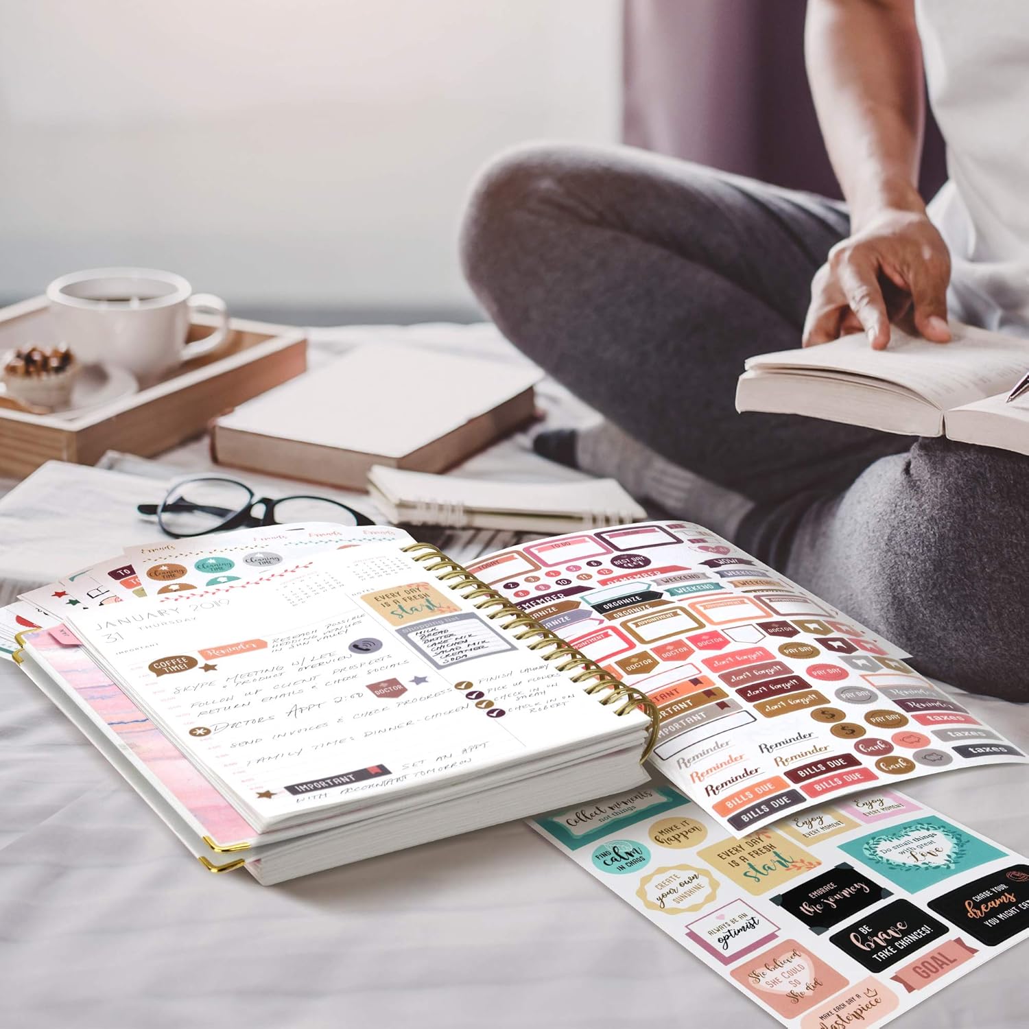 Aesthetic Planner Stickers - 974 Beautiful Accessories Enhance and Simplify Your Planner, Journal and Calendar : Office Products