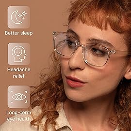Gaoye Stylish Blue Light Glasses for Woman - Computer Glasses for Blue Light Blocking - Lightweight Frames - 3 pack