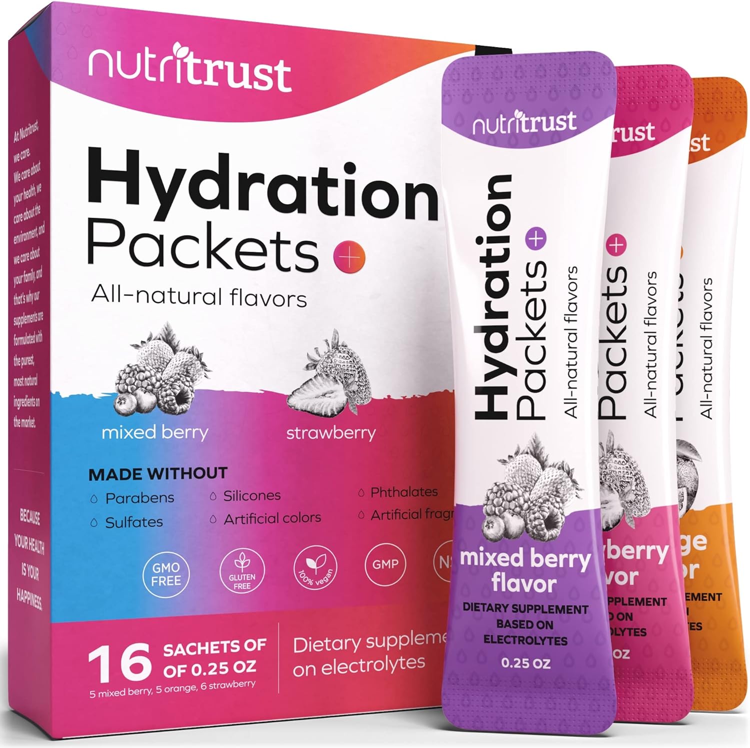 Hydration Powder Packages IV Hydration Packets Natural Flavour