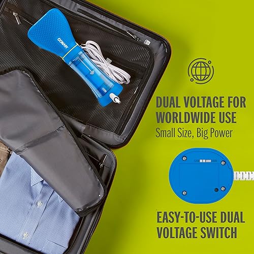 Miniatura 6 de Conair Power Steam - Vaporizador de mano para ropa con doble voltaje para uso mundial, ExtremeSteam 1200 W, para el hogar, la oficina y los viajes,