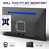 VIVO Dual Monitor Desk Mount, Heavy Duty Fully Adjustable Steel Stand, Holds 2 Computer Screens up to 30 inches and Max 10 kg each, Black, STAND-V002 - 3