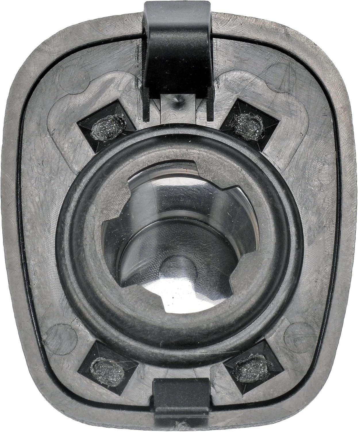 posterior view of the Dorman 68196 License Plate Light Lens showing mounting tabs