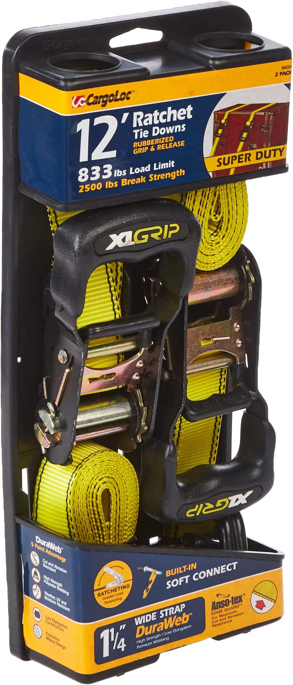 QUICKLOADER QL4500 15-Feet by 1.25-Inch Retractable Tie-Down Strap ...