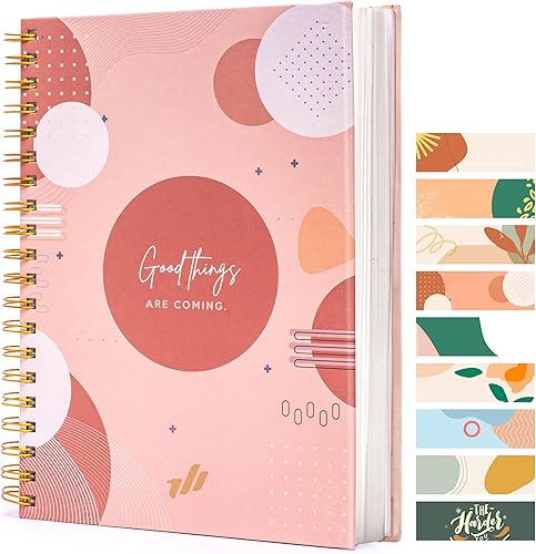 Diarios para escribir 10.25 x 7.25 pulgadas, 300 páginas, cuaderno de espiral de tapa dura con rayas universitarias, diario en espiral para mujeres,