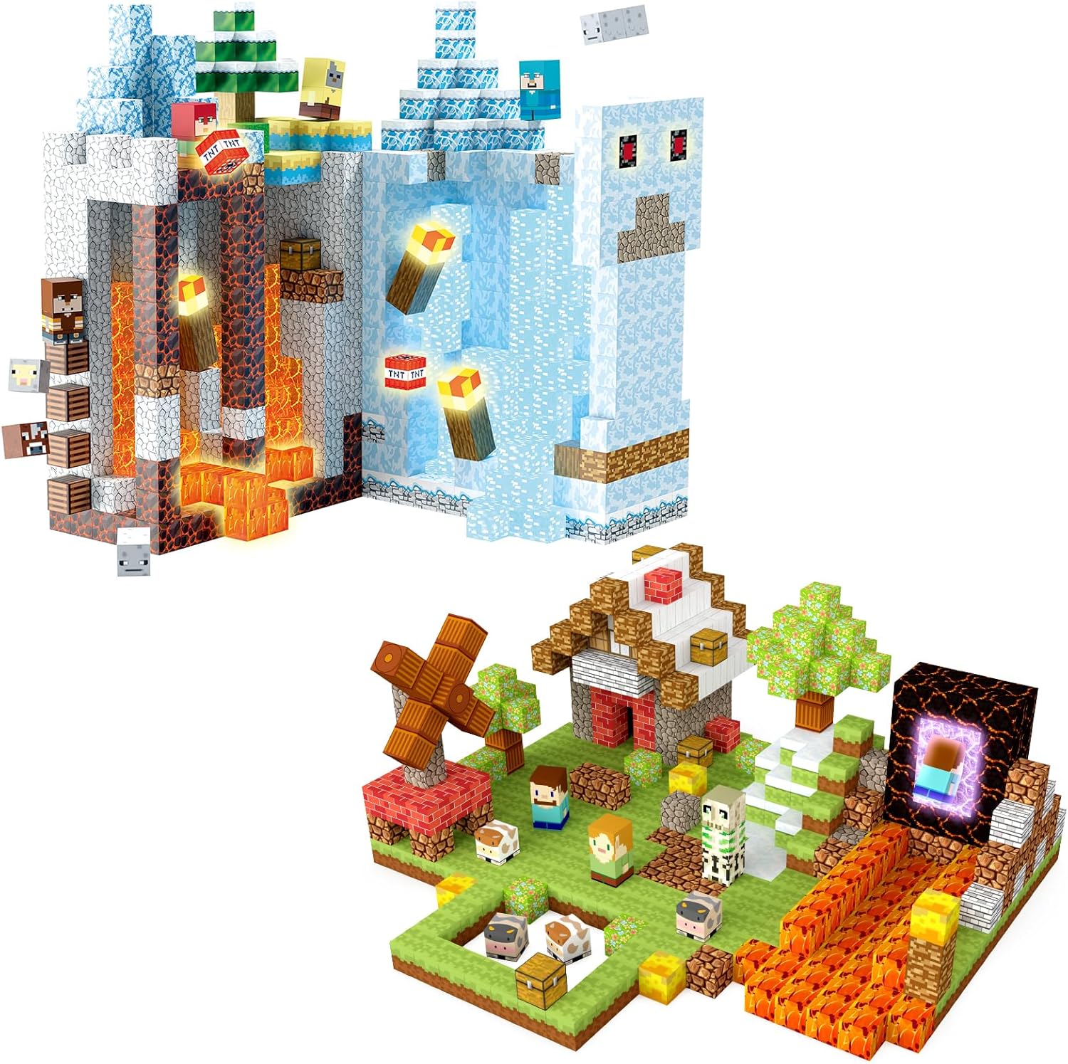 300PCS Magnetic Building Toys Bundle of 2, 200PCS + 100PCS