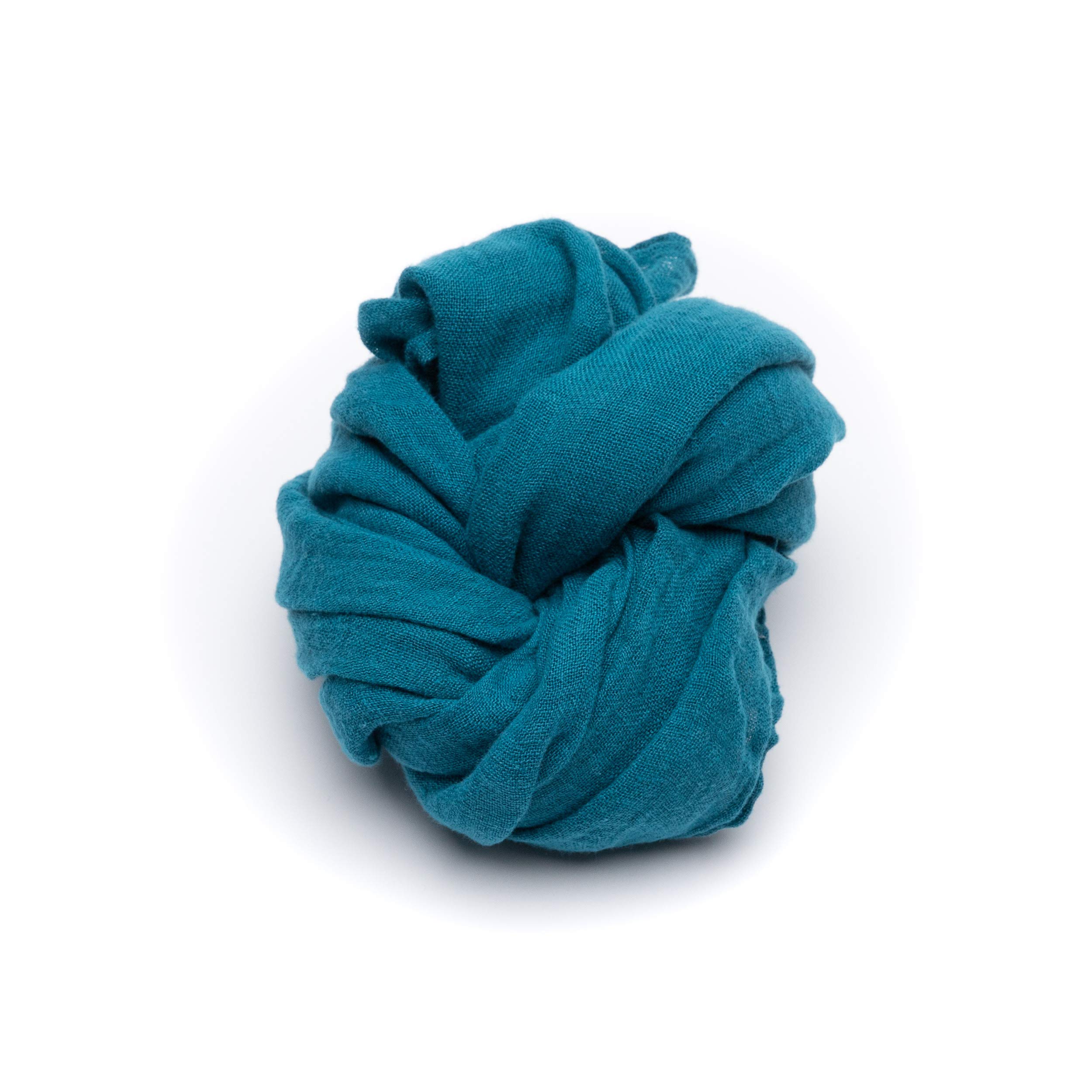 LinenMe 100% Linen Scarf for Women Men Unisex Garza 45 x 200 cm, Summer Shawl Lightweight Soft Breathable Comfortable, Marine Blue