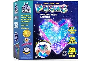 PRISMIC Make Your Own Lantern Heart 3D Light Perfect Gift for 11-Year-Old Girls