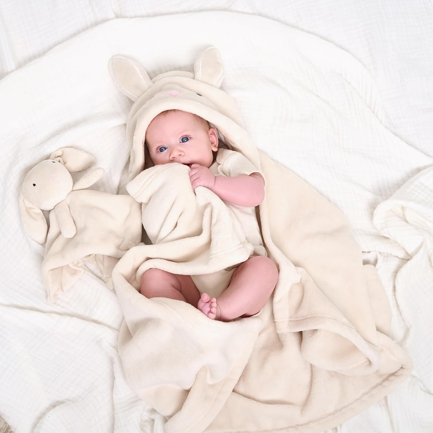 Gerber Baby Unisex Hooded Wearable Blanket & Security Blanket Set, Retro Floral, One Size