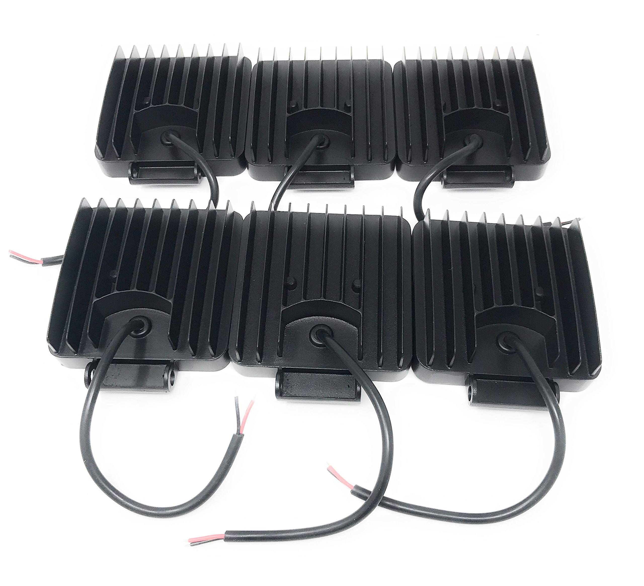 tempo di saldi 6 Fari 48W Quadrato Faretto Led Da Lavoro 16 Led Da 3W Di Profondità Auto Barca, 6 pezzi