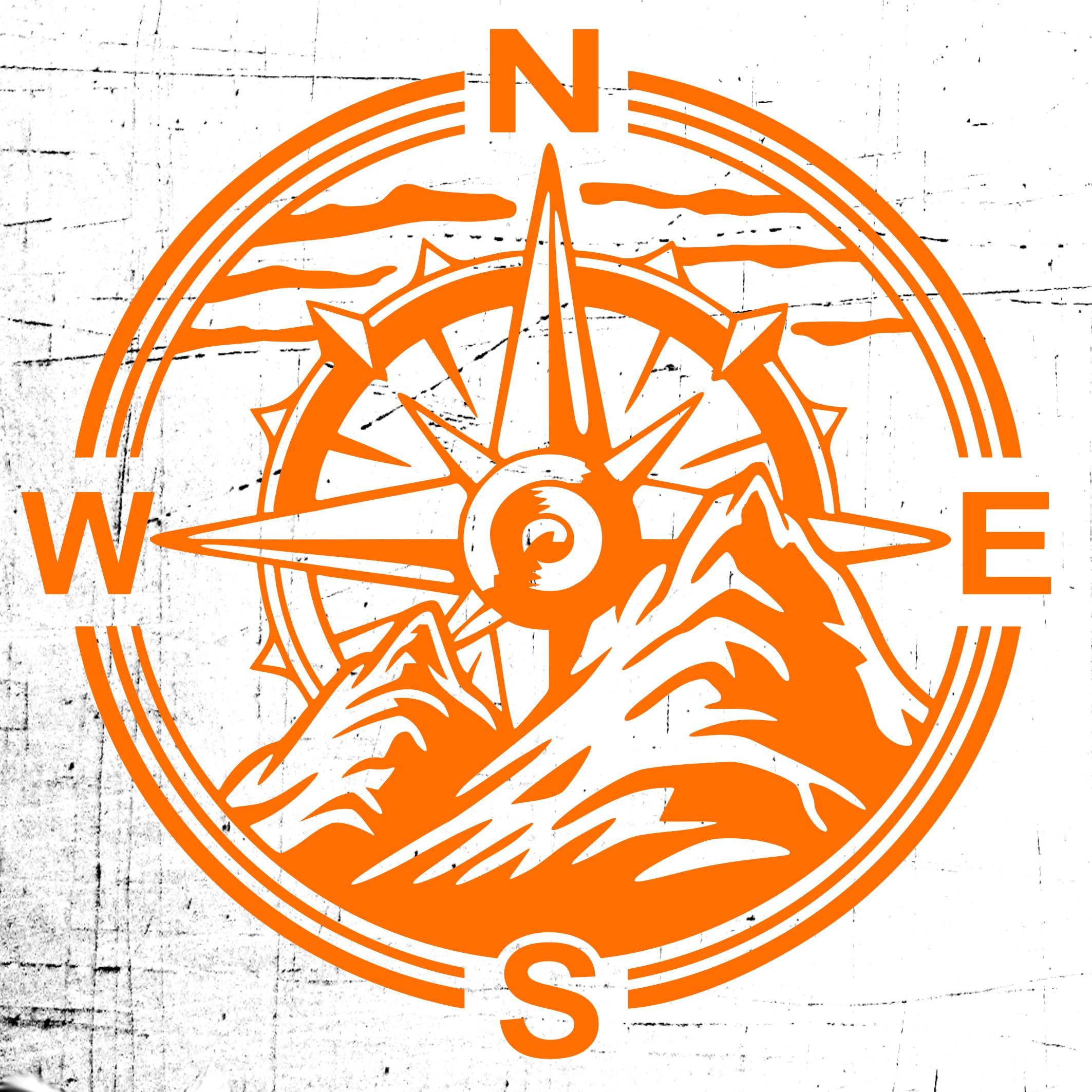 Sticker Camping-car Aventure Autocollant Rose Des Vents 50x50cm - Camping-car 4x4 Aventure - Orange Autocollant Extérieur Voiture Sticker Camping-car Aventure Autocollant Rose Des Vents 50x50cm - Camping-car 4x4 Aventure - Orange Autocollant Extérieur Voiture