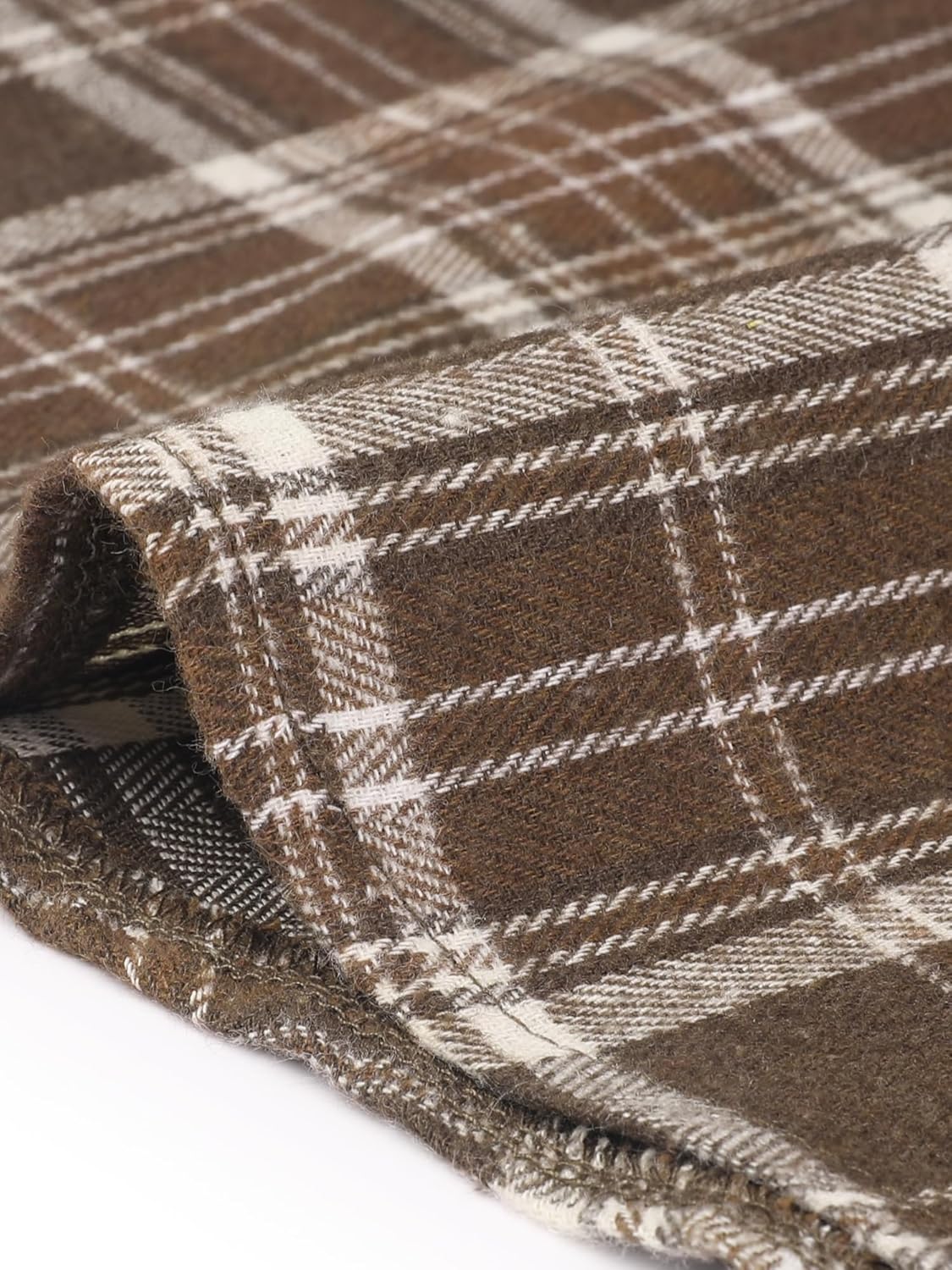 Agnes Orinda Plus Size Plaid Skirts for Women Vintage Elastic Waist Button Front A-Line Skirt with Pockets - Image 5