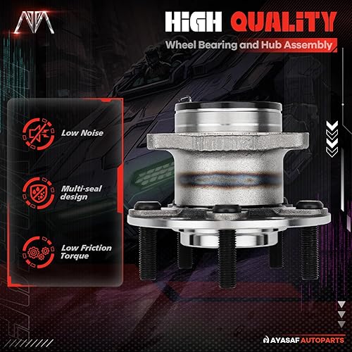 Miniatura 2 de MAYASAF 512333 [1 unidad, 4X4 4WD solamente] Conjunto de cojinete de cubo de rueda trasera para Dodge calibre 2007-2008, para Jeep 2007-2017