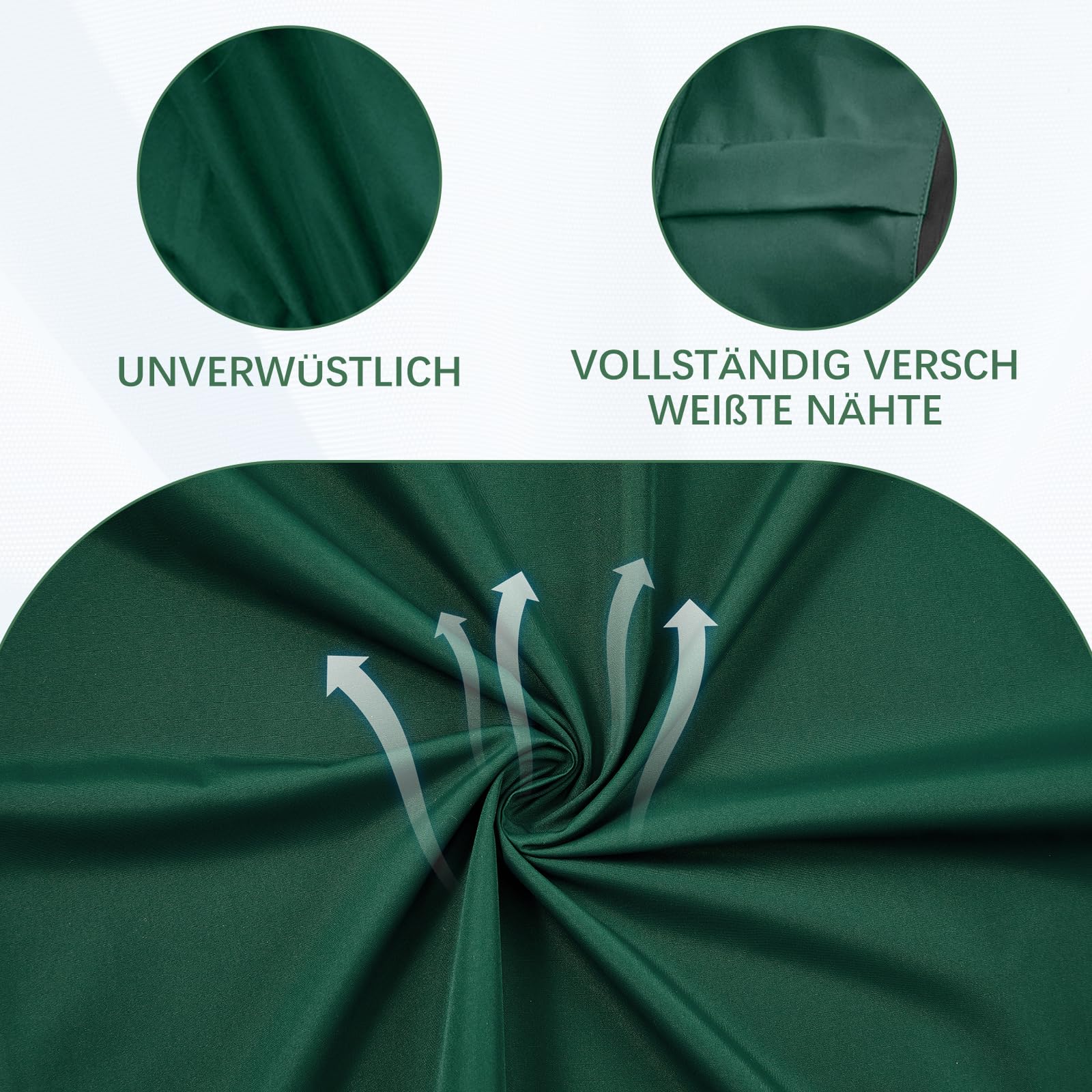 PONCEAU Damen Regenjacke Wasserdicht & Atmungsaktiv, Leichter Fahrrad Windbreaker mit Kapuze, Faltbare Übergangsjacke/Softshelljacke für Wandern, Reisen