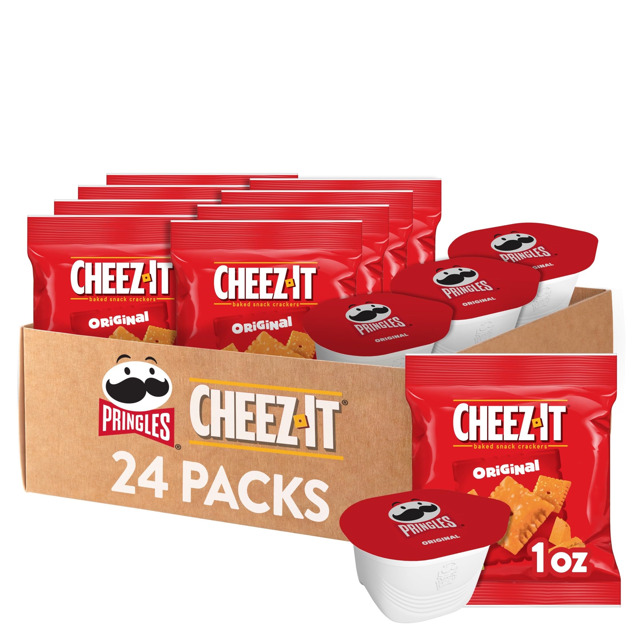 Cheez-It Variety Pack, Lunch Snacks, Kids Snacks, Original Flavors (24 Packs)